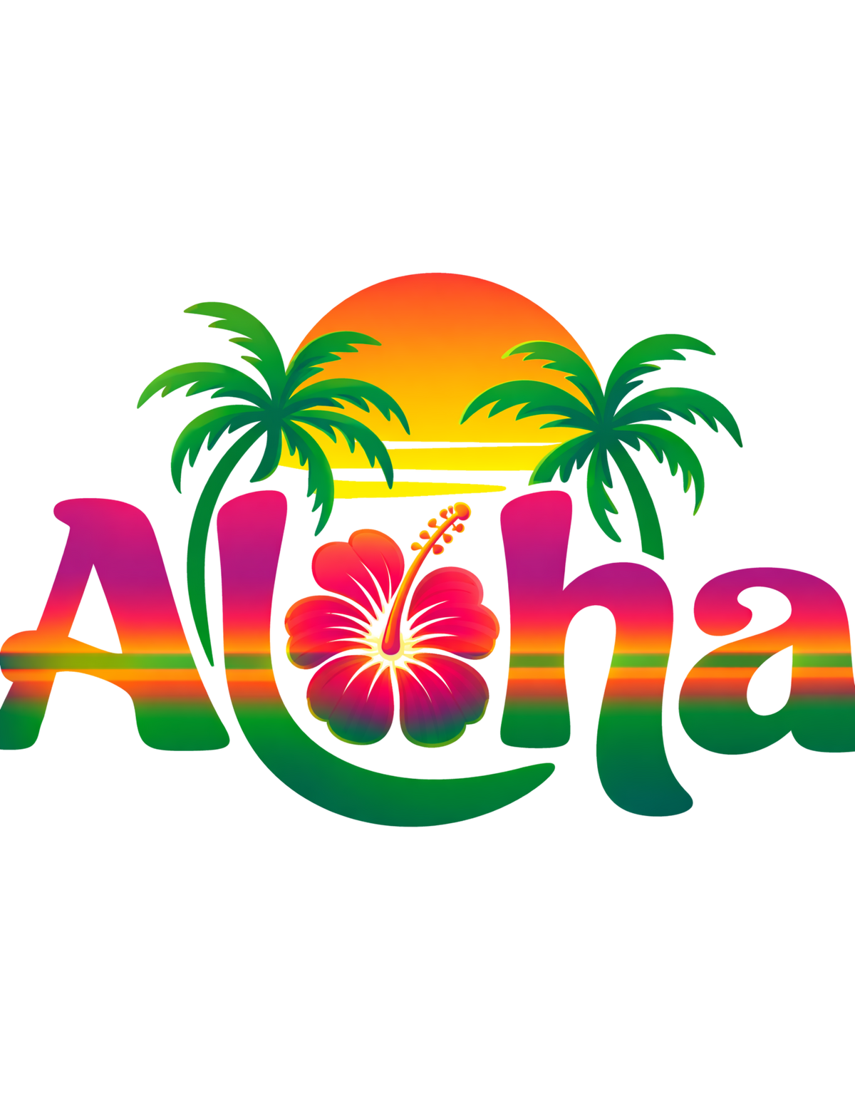 Aloha With Palm Tree