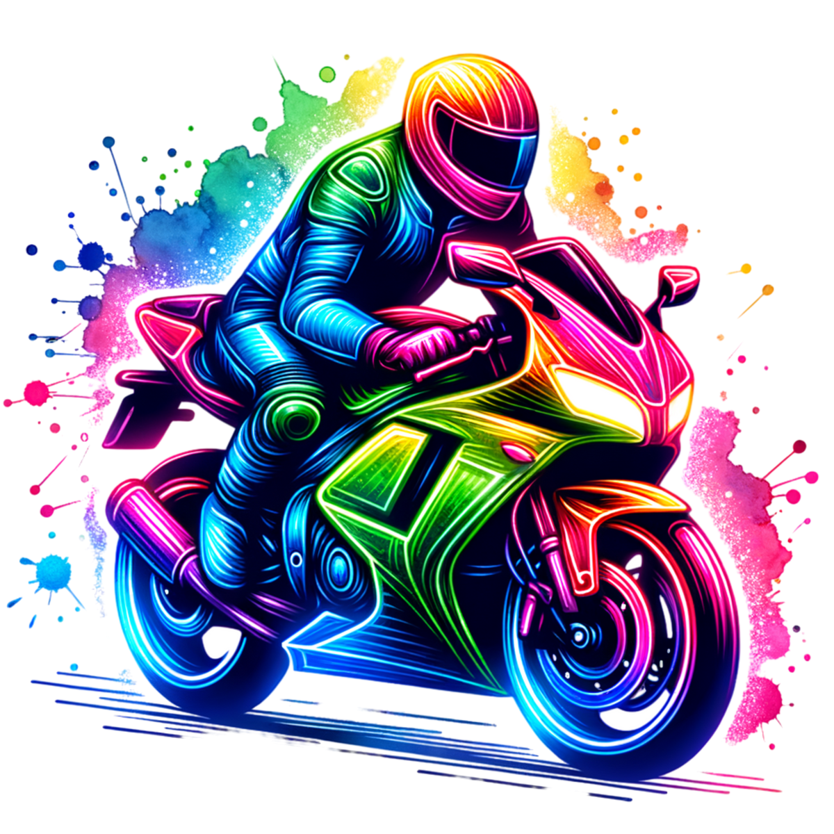 Neon Motorcycle
