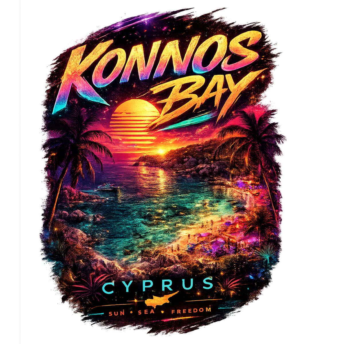 Konnos Bay Neon Summer Nights