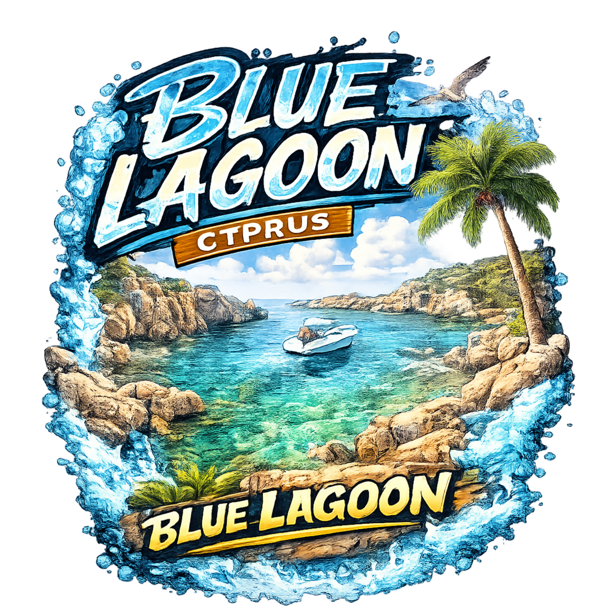 Blue Lagon Palm Water Rush