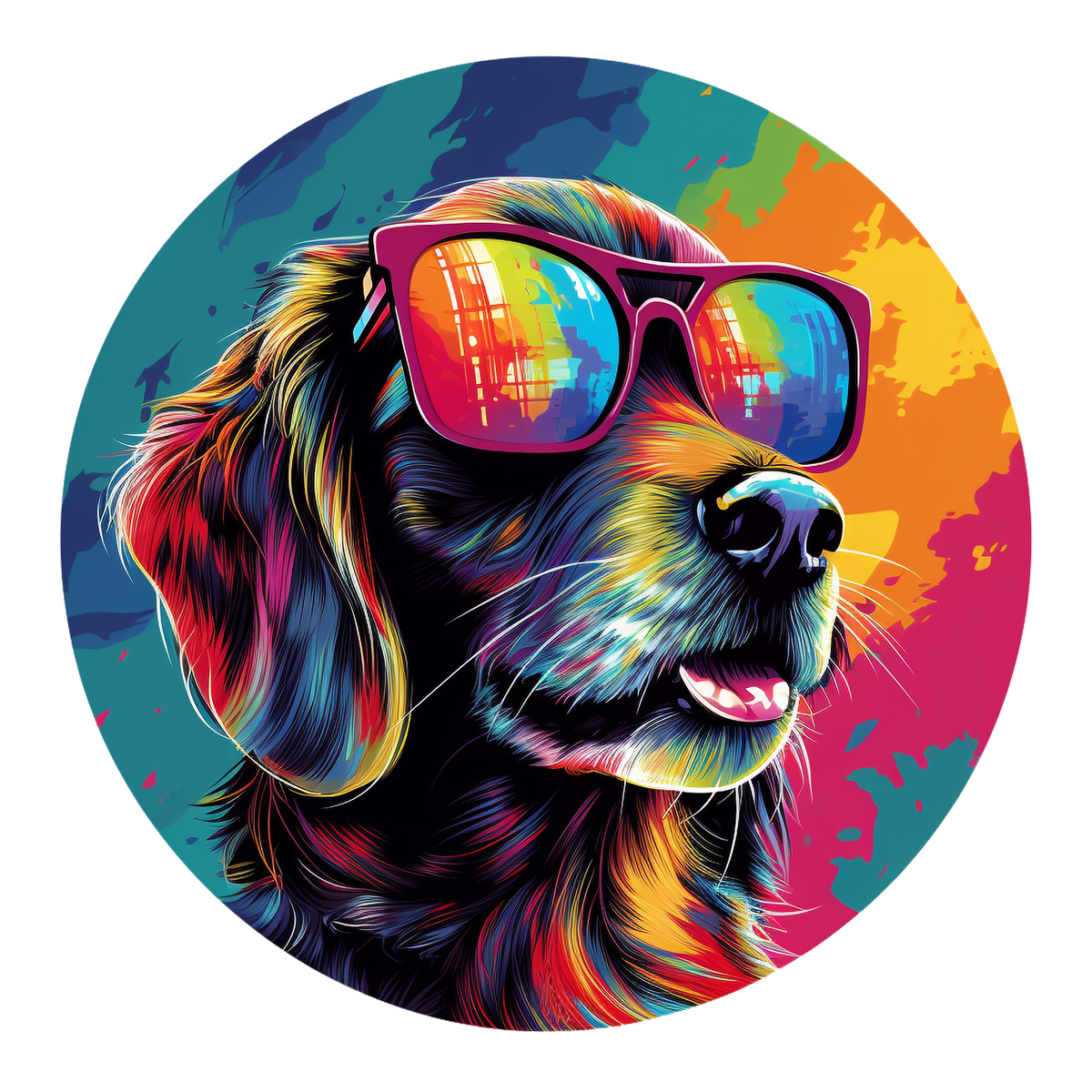 Rainbow Cool Dog