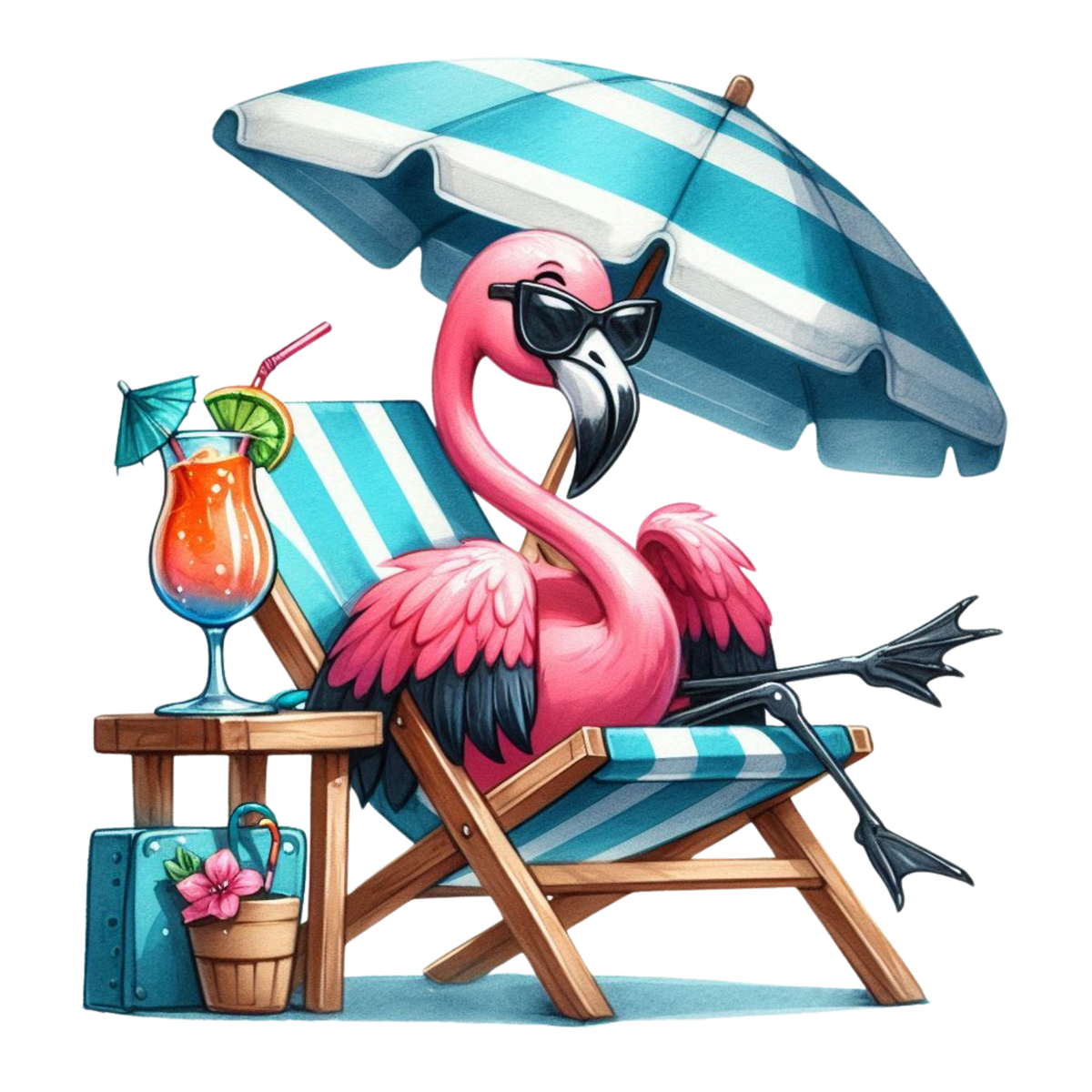 Relaxing Flamingo