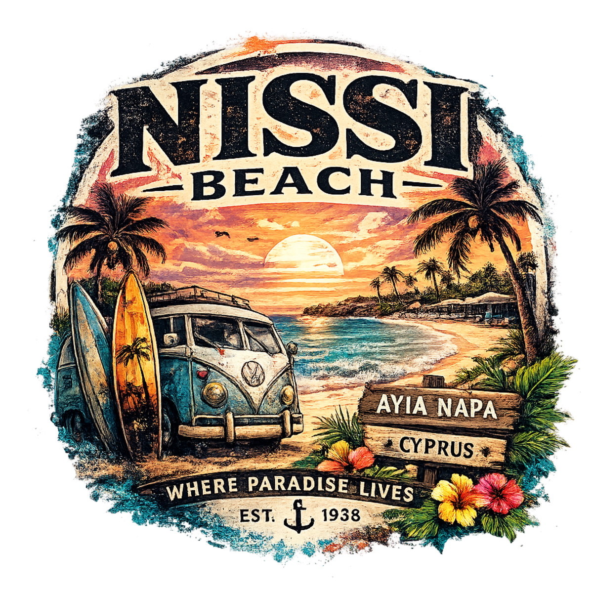 Nissi Beach Retro Palm Club