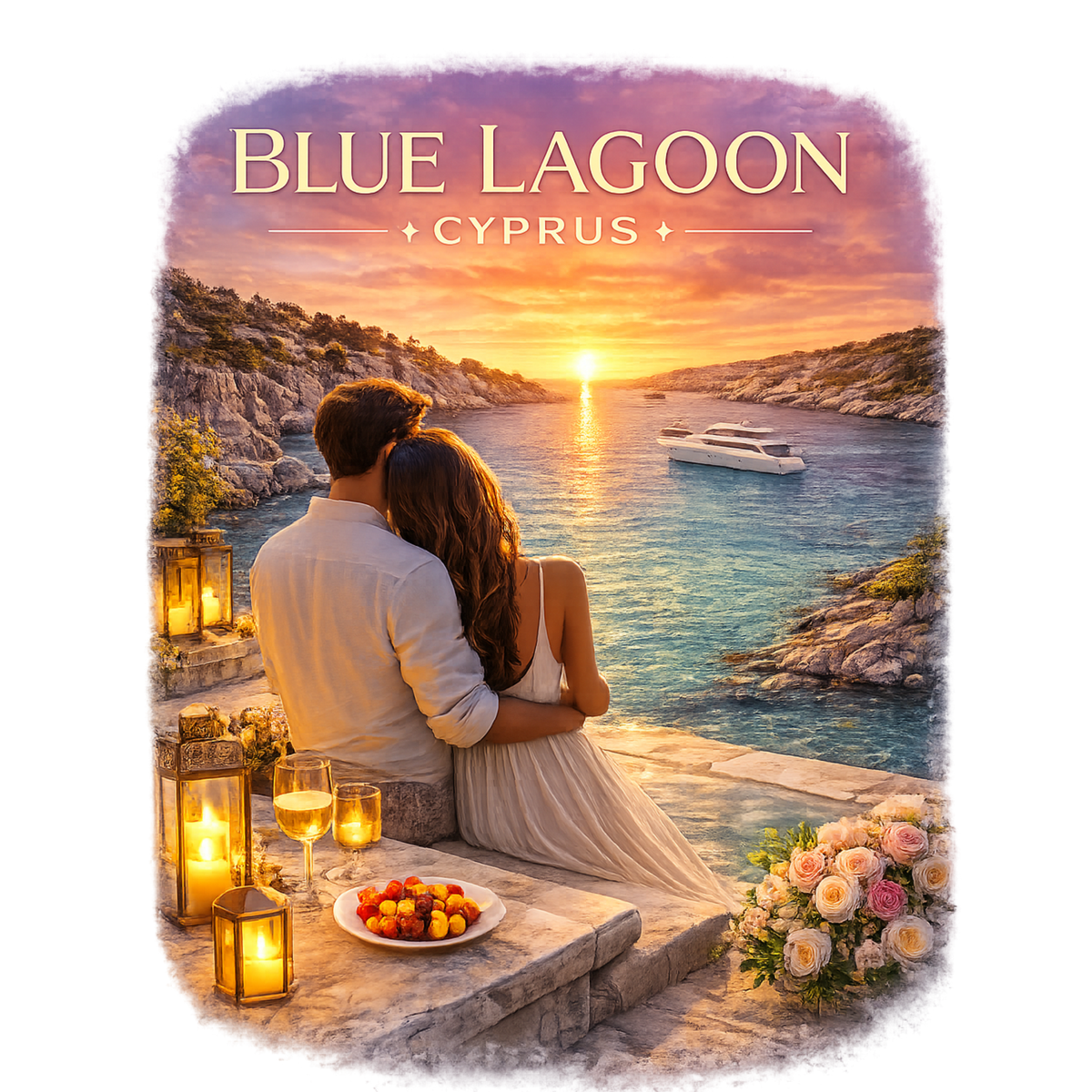 Blue Lagon Sunset Love Escape