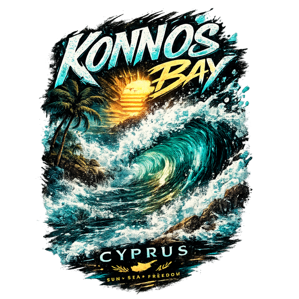 Konnos Bay Wild Sea Power