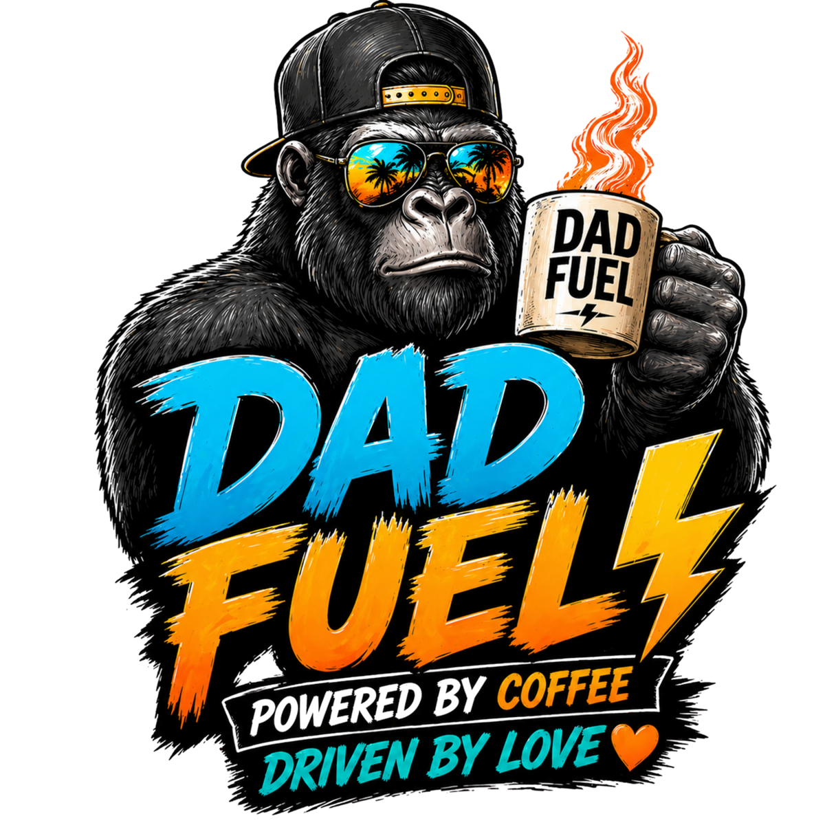 Dad Fuel Powered by Coffee Driven by Love