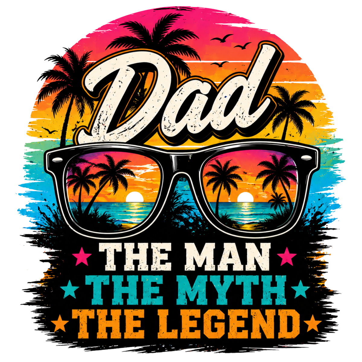 Dad Retro Sunset Vintage Glasses Style