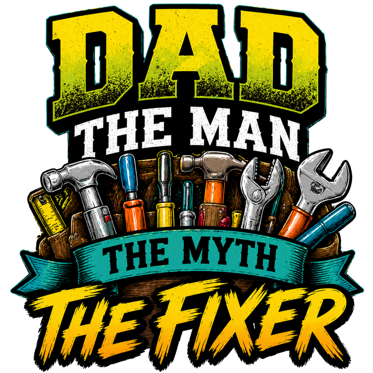 Dad The Man The Myth The Fixer Toolbox Vintage