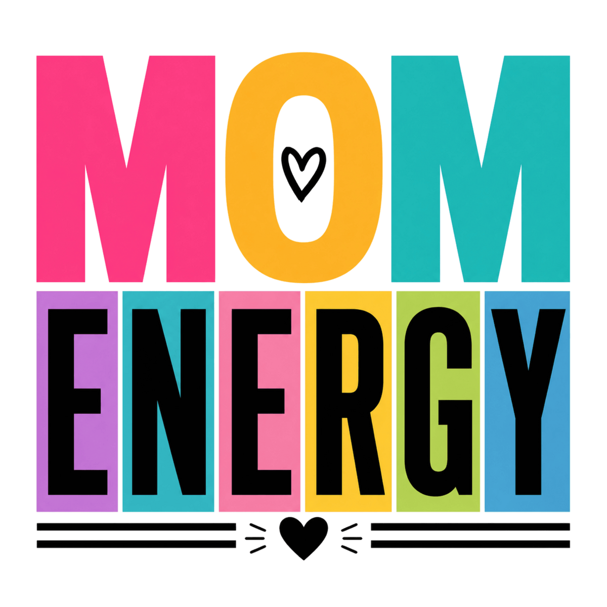 Mom Energy Color Block